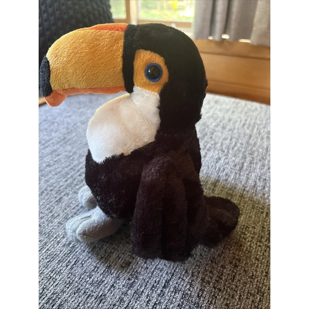 Ganz Webkinz Toucan Plush Stuffed Animal Tropical‎ Bird Black Orange 8.5 Inch